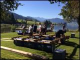 teambildung teambuilding Flossbauen Sihlsee